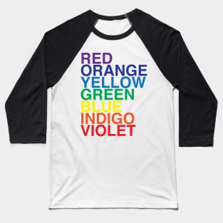 RoyGBiv Reverse by BenCapozzi Baseball T-Shirt